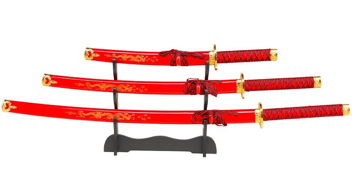 Tole 10 Imperial Schwertset Red Fire Samurai Bild 4
