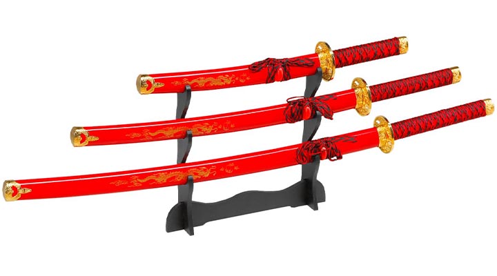 Tole 10 Imperial Schwertset Red Fire Samurai Bild 5