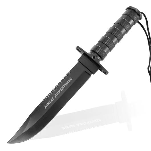 Haller Survival Messer Jungle Adventurer schwarz mit Zubehr