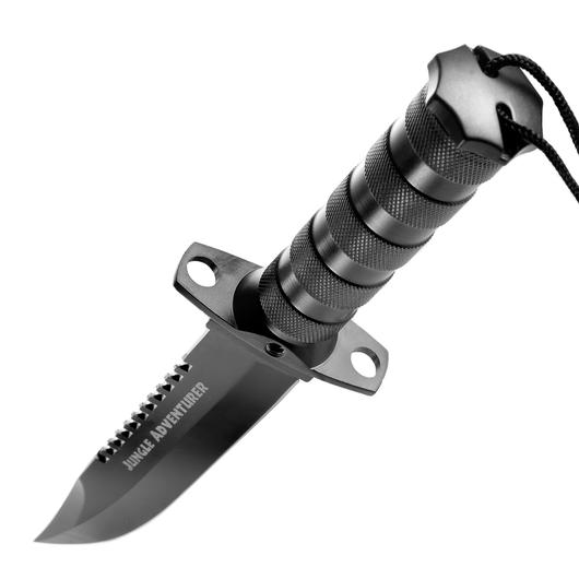 Haller Survival Messer Jungle Adventurer schwarz mit Zubehr Bild 2
