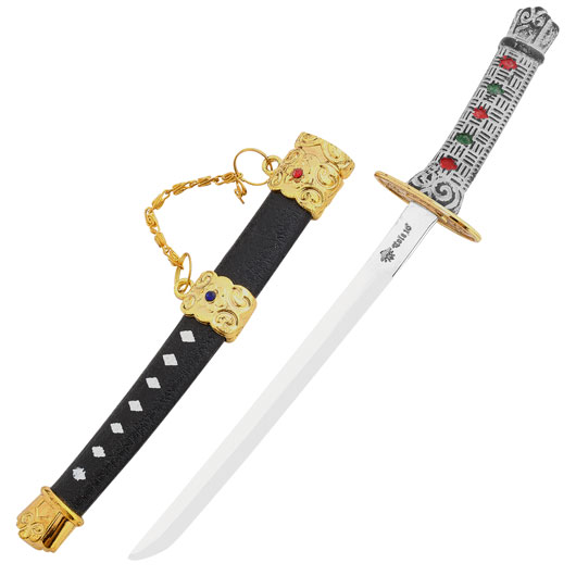 Tole 10 Imperial Mini Samurai 2 Schwerter Set mit Schwertstnder Bild 4