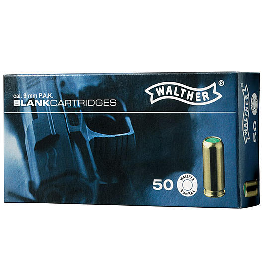 Walther&nbsp;Knallpatronen - Platzpatronen 9mm P.A. 50 St�ck 