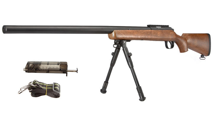 Well M700 Snipergewehr inkl. Zweibein Springer 6mm BB Holzoptik