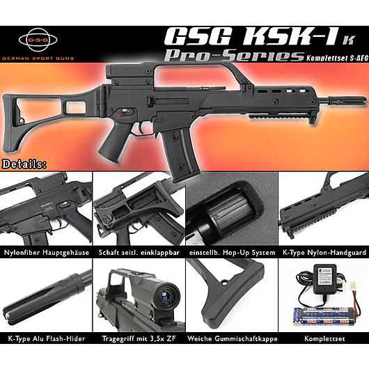 GSG KSK-1 K Pro Series Softair Komplettset S-AEG