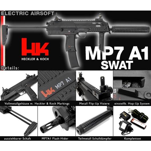 Heckler & Koch MP7A1 SWAT Vollmetall Komplettset AEG