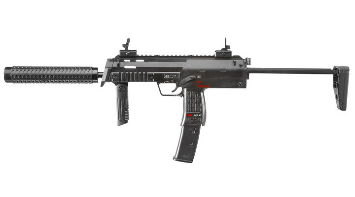Heckler & Koch MP7A1 SWAT Vollmetall Komplettset AEG 6mm BB schwarz Bild 1
