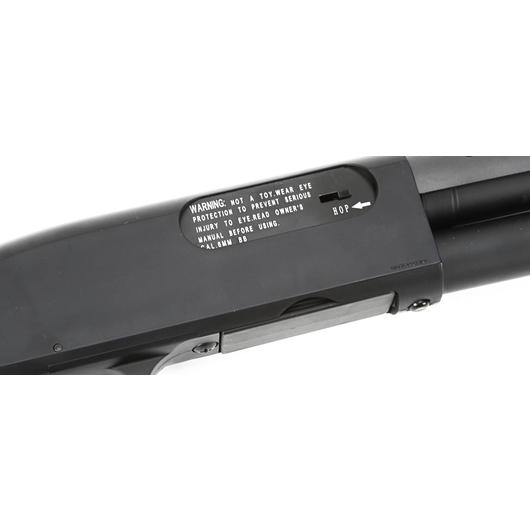 D.E. M500 Combat Shotgun m. festem Schaft Springer 6mm BB schwarz Bild 2