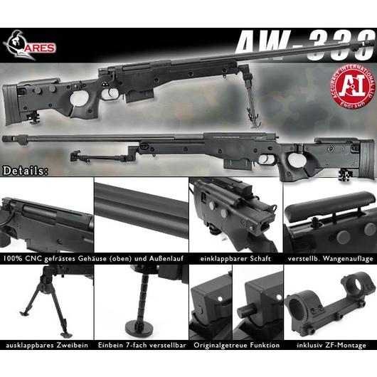 Ares AW-338 CNC Gas-Snipergewehr Lizenzversion schwarz