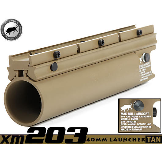 MadBull XM203 40mm Granatwerfer lang TAN