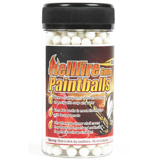 Hellfire 6mm Paintball BBs 500er Kanister weiss