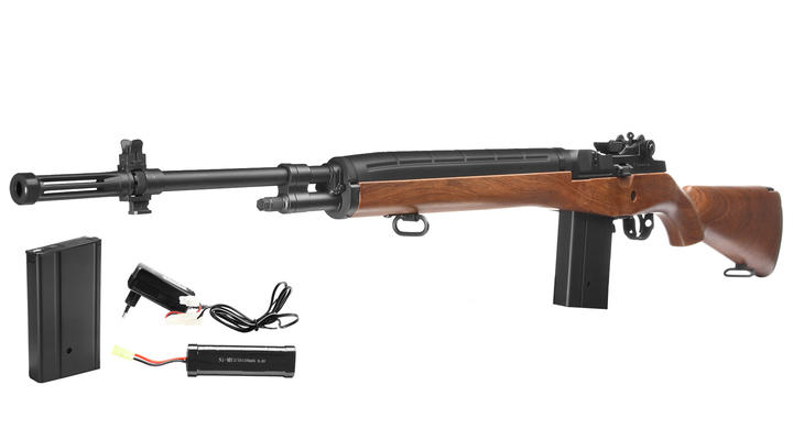 Echo1 M14 Rifle Vollmetall Komplettset S-AEG 6mm BB Wood-Type