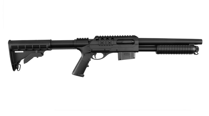 D.E. M3000 Tactical Shotgun Springer 6mm BB schwarz Bild 2