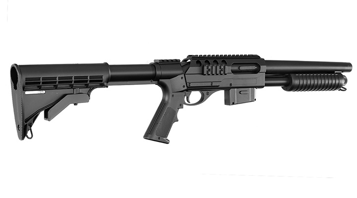 D.E. M3000 Tactical Shotgun Springer 6mm BB schwarz Bild 3