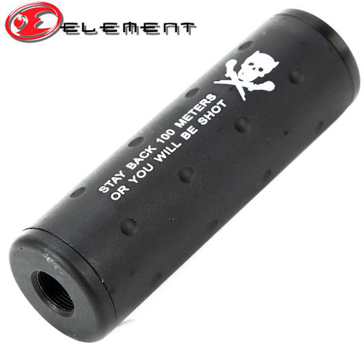 Element Aluminium Stubby Silencer 110mm f. 14mm Gewinde