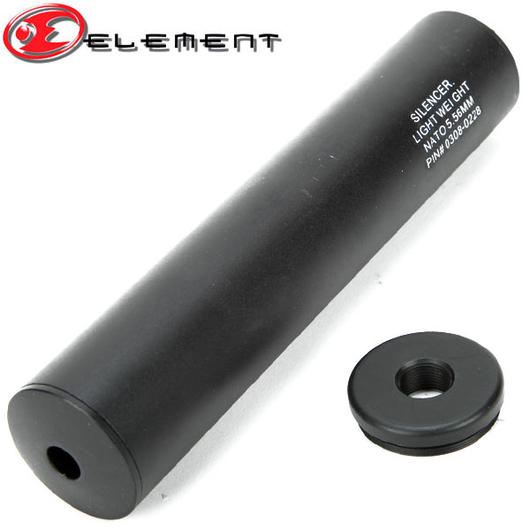 Element Aluminium LW Silencer 200mm f. 14mm- Gewinde