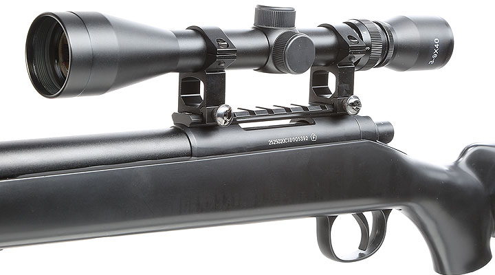 Well M700 Snipergewehr inkl. Zweibein / Zielfernrohr Springer 6mm BB schwarz Bild 8