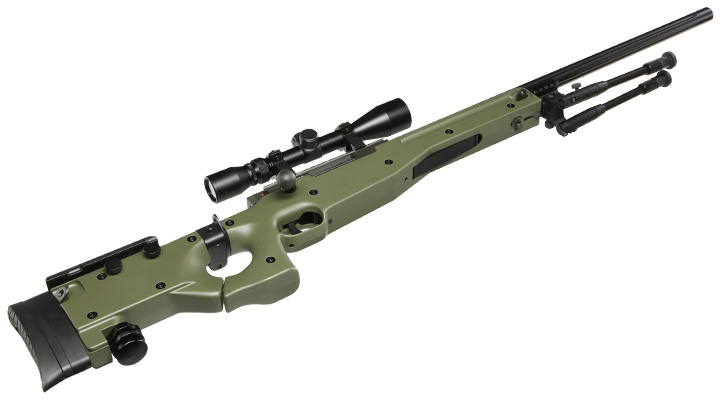 Well L96 AWS-338 Snipergewehr inkl. Zweibein / Zielfernrohr Springer 6mm BB oliv Bild 5