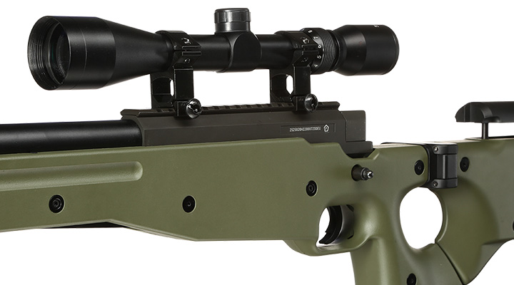 Well L96 AWS-338 Snipergewehr inkl. Zweibein / Zielfernrohr Springer 6mm BB oliv Bild 8