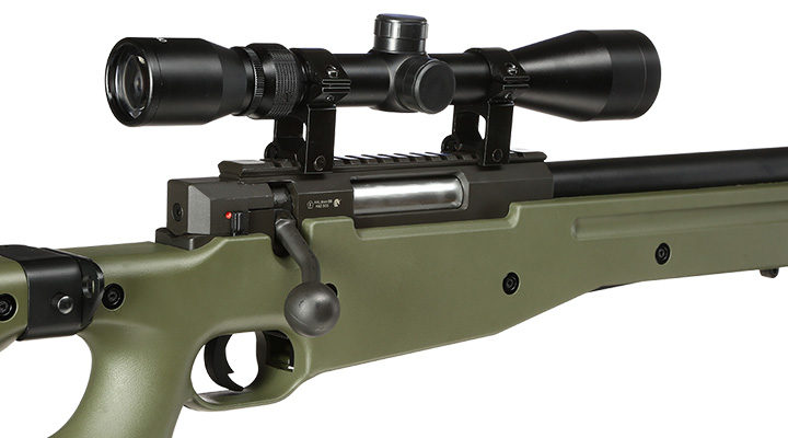 Well L96 AWS-338 Snipergewehr inkl. Zweibein / Zielfernrohr Springer 6mm BB oliv Bild 9