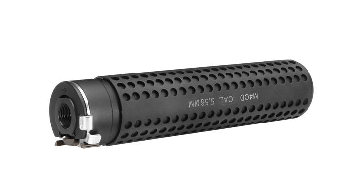VFC M4QD Aluminium Silencer inkl. Stahl Flash-Hider 14mm- schwarz Bild 1