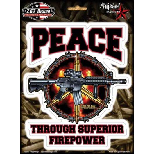 Aufkleber 7.62 Die-Cut Superior Firepower 