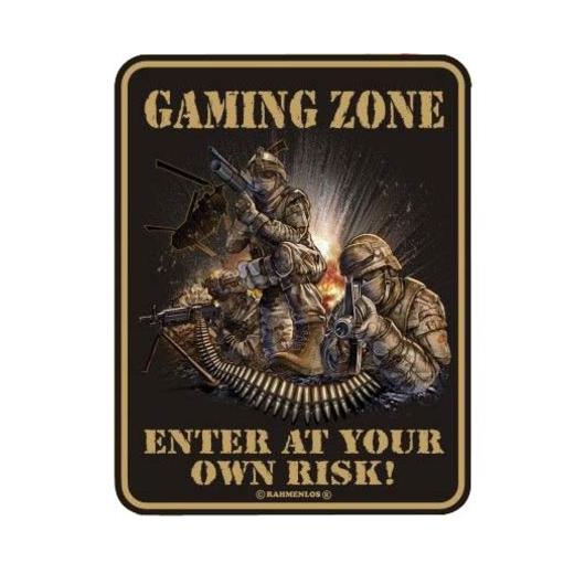 Metallschild Gaming Zone