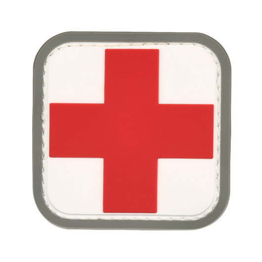 3D Rubber Patch Medic Abzeichen wei rot
