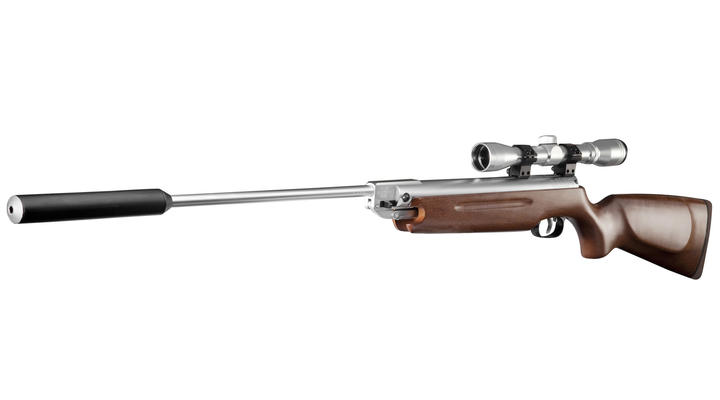 Weihrauch HW 35K Silverwood Luftgewehr inkl. Zielfernrohr Schalldmpfer Kal. 4,5mm Diabolo Bild 1