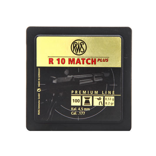 RWS Flachkopf-Diabolos R 10 Match Plus 4,5mm 100 Stck Bild 3