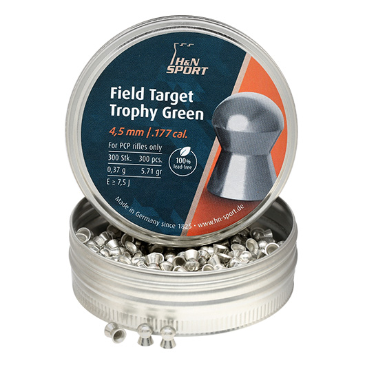 H&N Rundkopf-Diabolos Field Target Trophy Green 4,5mm 300 Stck
