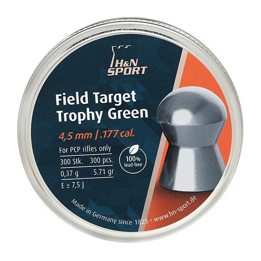 H&N Rundkopf-Diabolos Field Target Trophy Green 4,5mm 300 Stck Bild 3