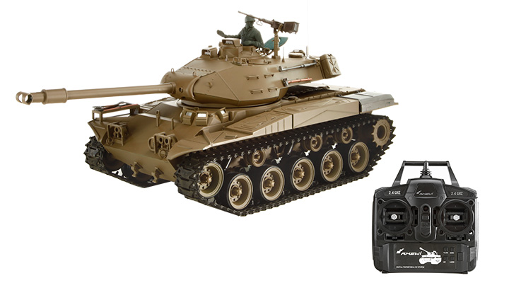 Amewi RC Panzer M41 Walker Bulldog 1:16 schussfhig 2,4 GHz Control Edition RTR oliv