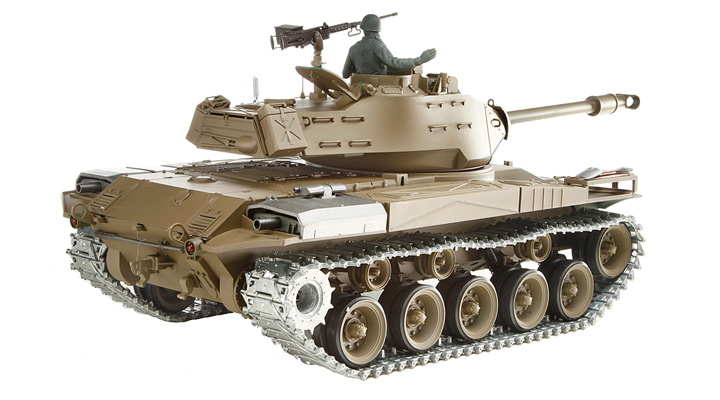 Amewi RC Panzer Walker Bulldog M41 mit Metallketten 1:16 schussfhig RTR oliv Bild 2