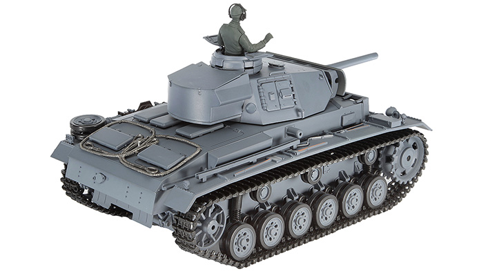 Amewi RC Panzerkampfwagen III Control Edition 1:16 schussfhig RTR grau Bild 3
