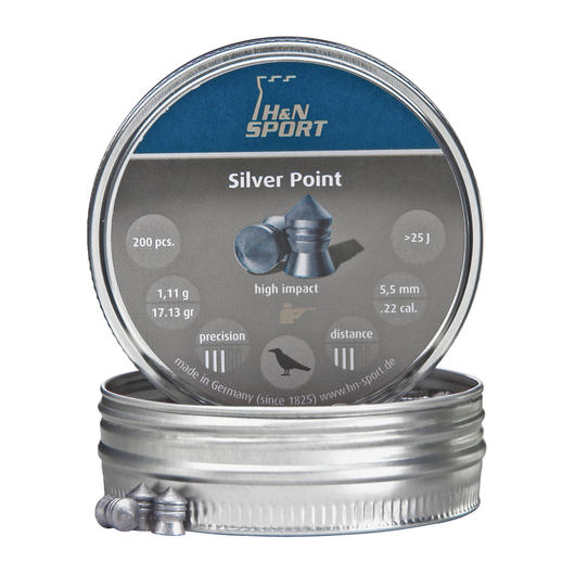 H&N Spitzkopf-Diabolos Silver Point 5,5mm 200 Stck