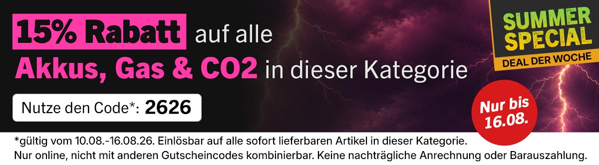 Rabattaktion Akkus, CO2 & Gas
