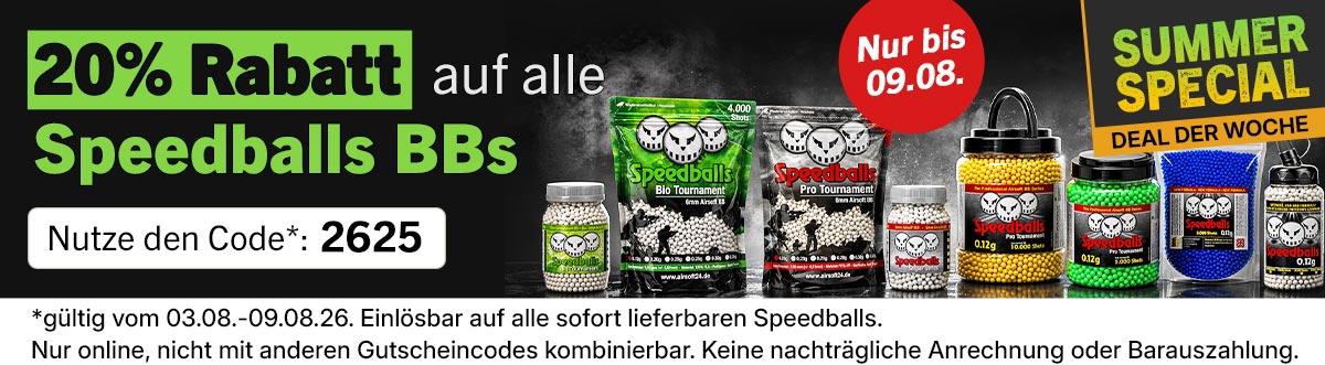 Speedballs Rabattaktion
