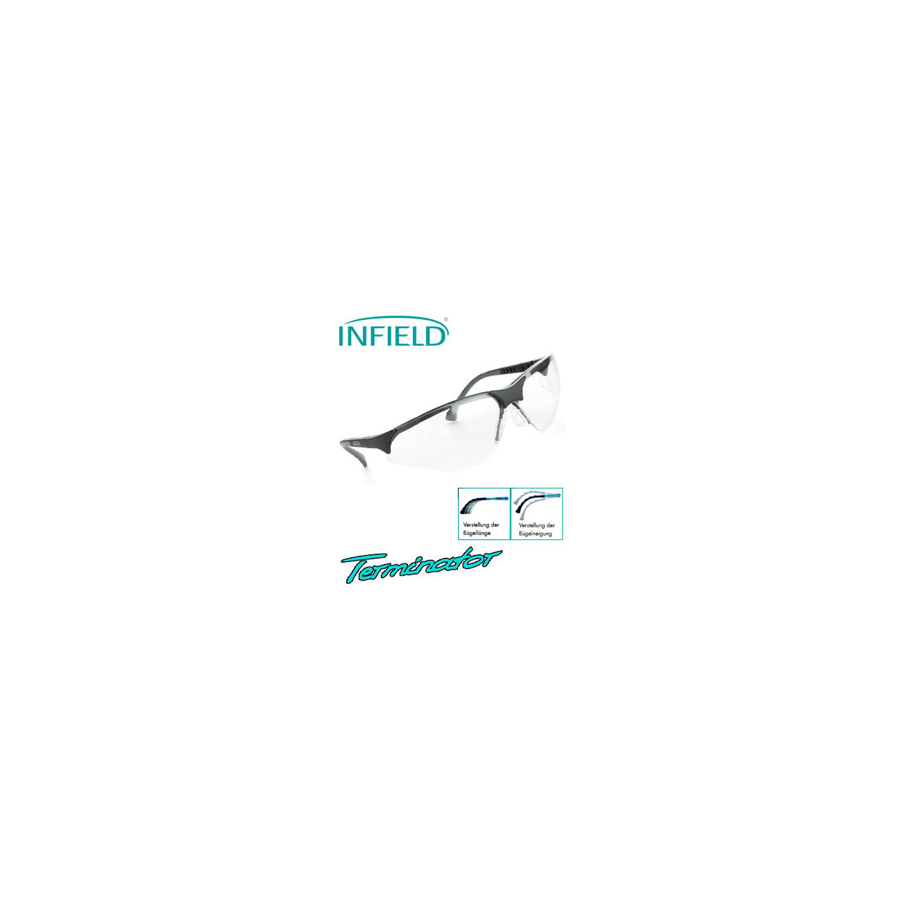 Infield Schutzbrille Terminator PC HC UV schwarz/klar