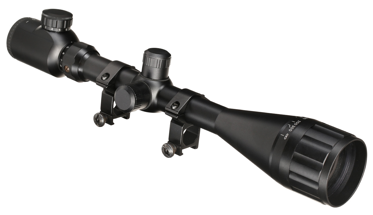 AS-24 Zielfernrohr 4-16x50AO mit Montageringe fr 20-22 mm Schiene schwarz Bild 1