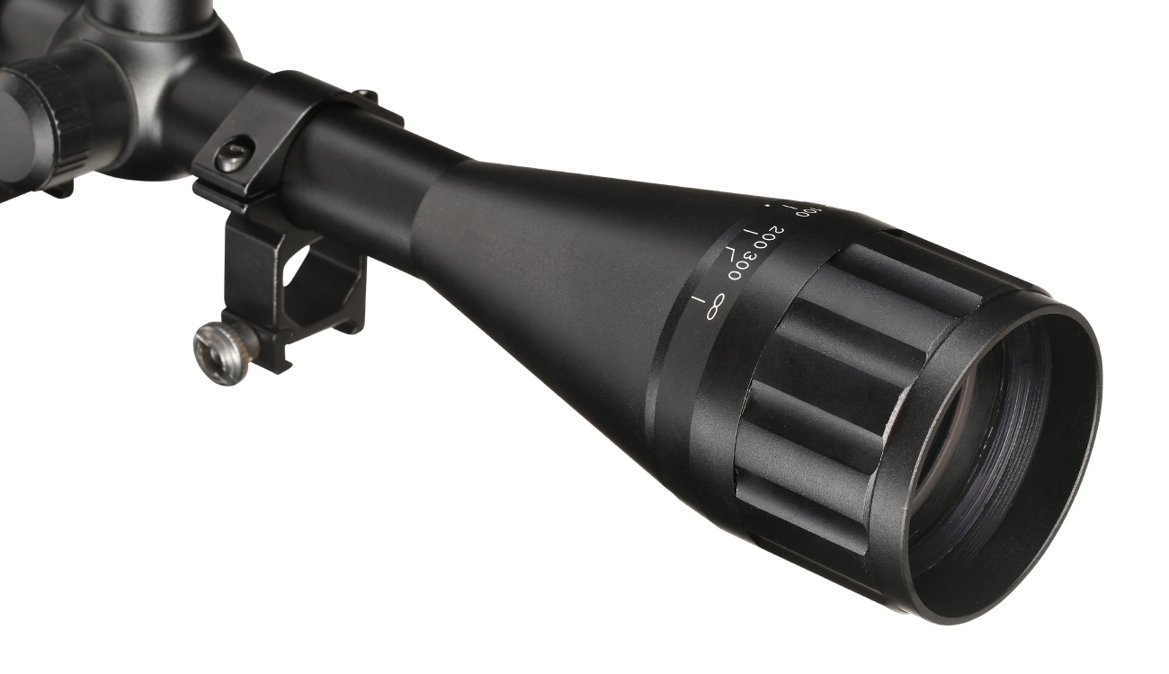 AS-24 Zielfernrohr 4-16x50AO mit Montageringe fr 20-22 mm Schiene schwarz Bild 1