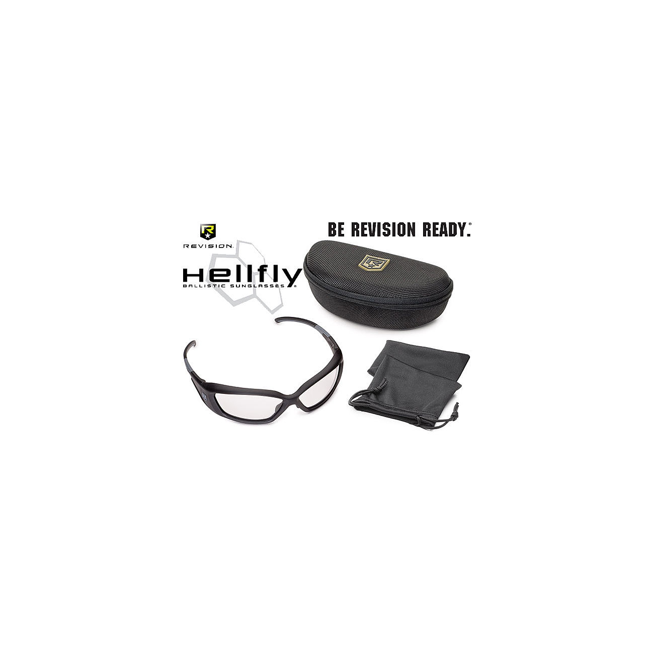 Revision Brille Hellfly schwarz / klar
