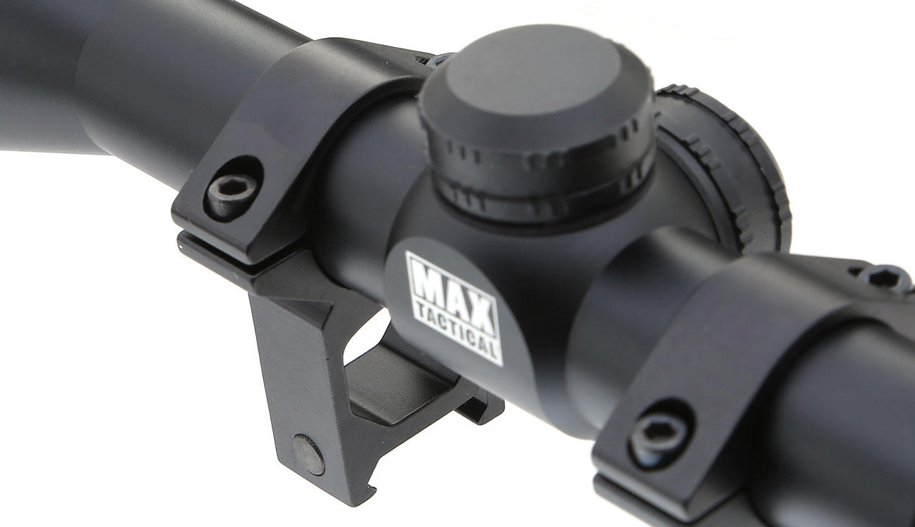 MAX Tactical Zielfernrohr 3-9x50E beleuchtet mit Ringe für 22 mm Schiene Bild 1