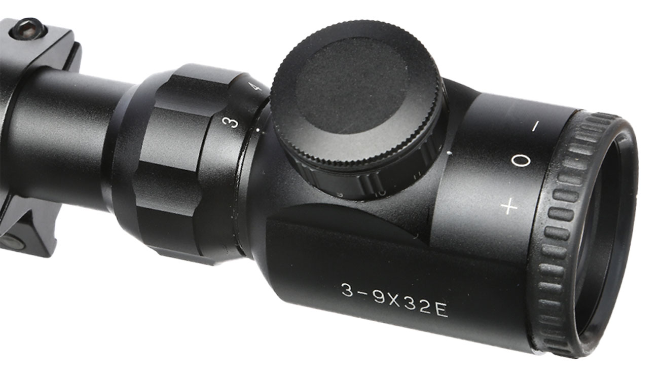 Max Tactical Zielfernrohr 3-9x32 E Leuchtabsehen inkl. Ringe für 22 mm Schiene Bild 5