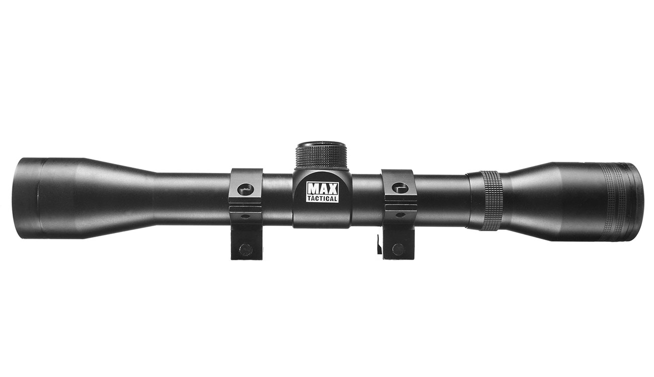 Max Tactical Zielfernrohr 4x32 inkl. Ringe für 22 mm Schiene Bild 1