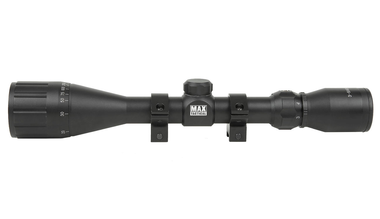 Max Tactical Zielfernrohr 3-9x40AO inkl. Ringe für 22 mm Schiene Bild 1