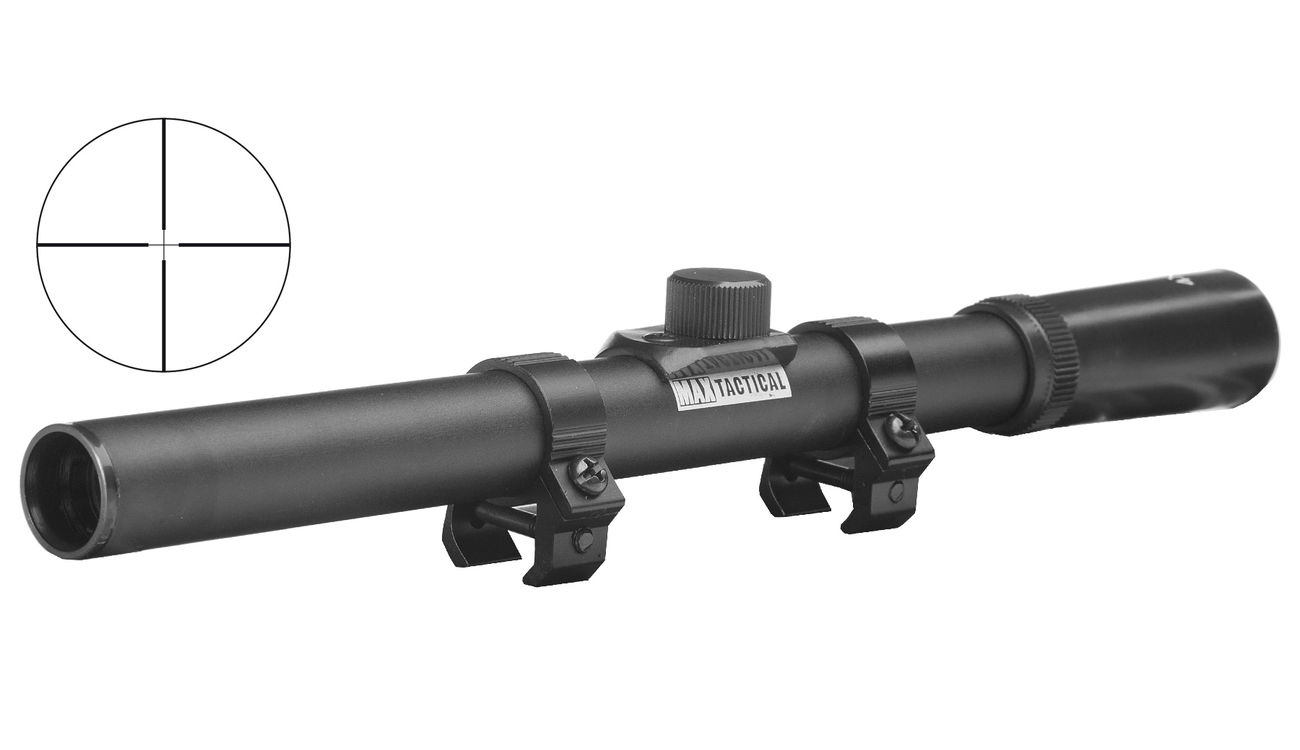 Max Tactical Zielfernrohr 4x15 inkl. Ringe fr 11 mm Schiene