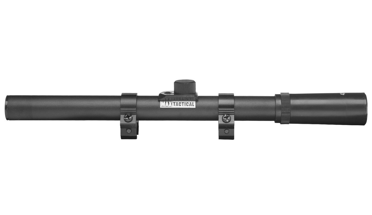 Max Tactical Zielfernrohr 4x15 inkl. Ringe für 11 mm Schiene Bild 1