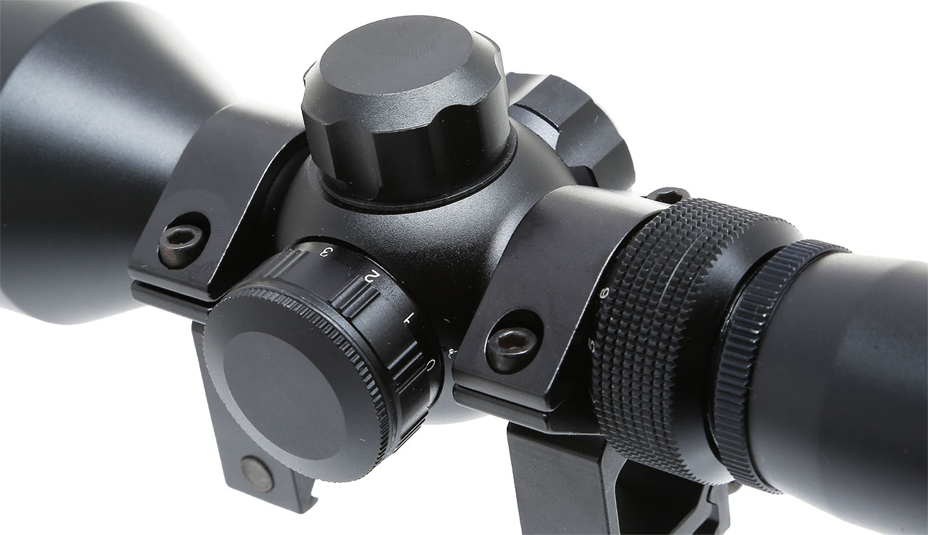 Max Tactical Zielfernrohr 3-9x42 CE kompakt elektrisch inkl. Ringe für 22 mm Schiene Bild 6