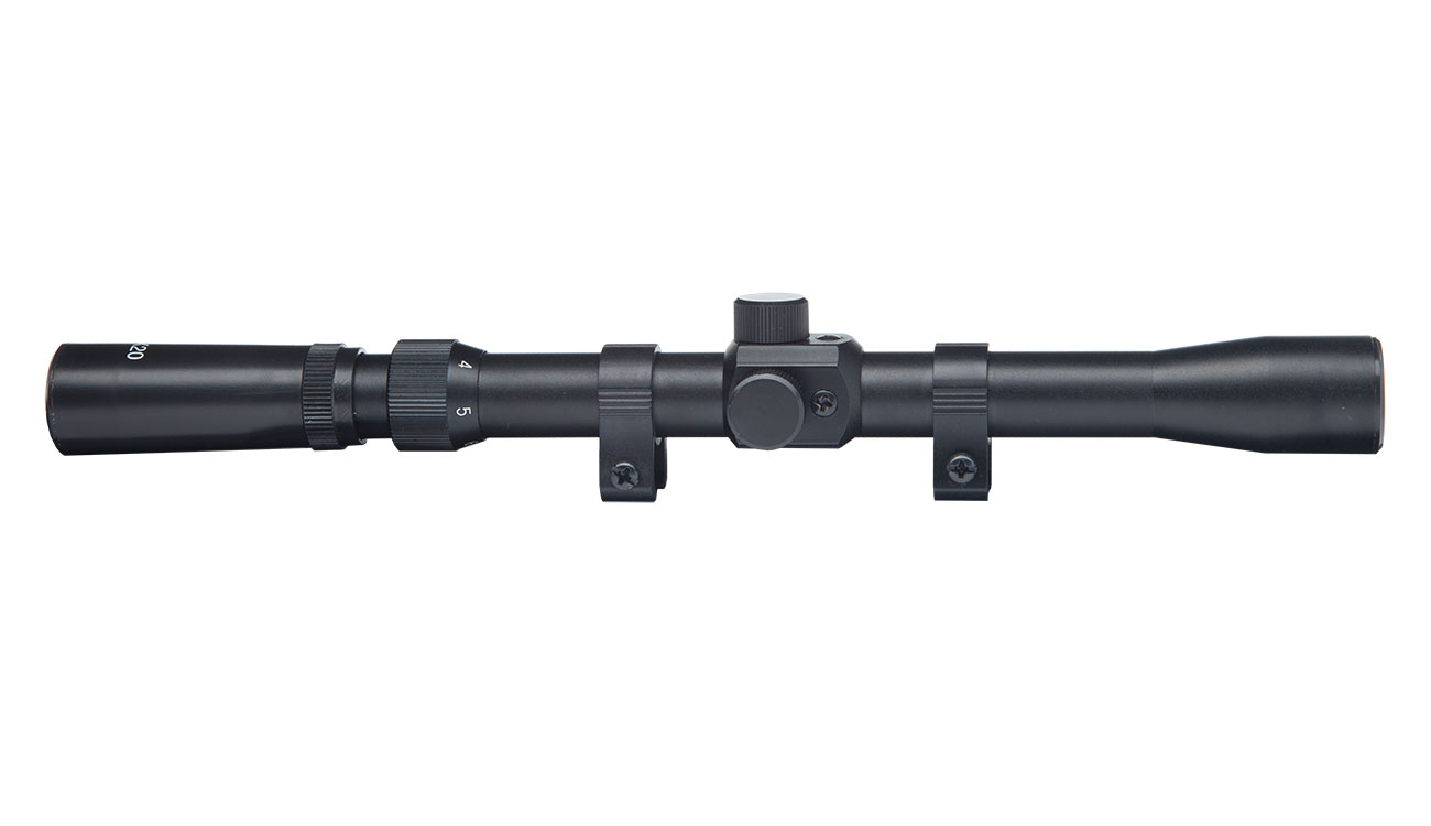 Max Tactical Zielfernrohr 3-7x20 mit Montageringe für 11 mm Schiene Bild 2