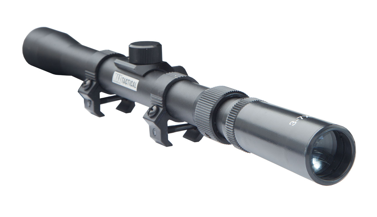 Max Tactical Zielfernrohr 3-7x20 mit Montageringe für 11 mm Schiene Bild 3